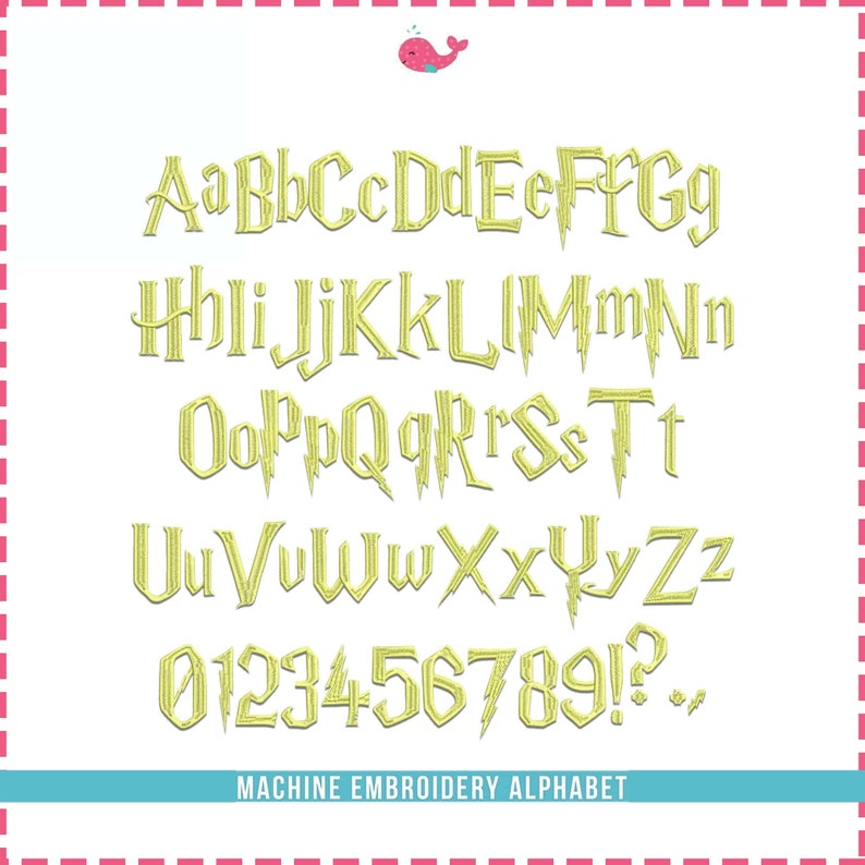free harry potter embroidery font free harry potter embroidery font