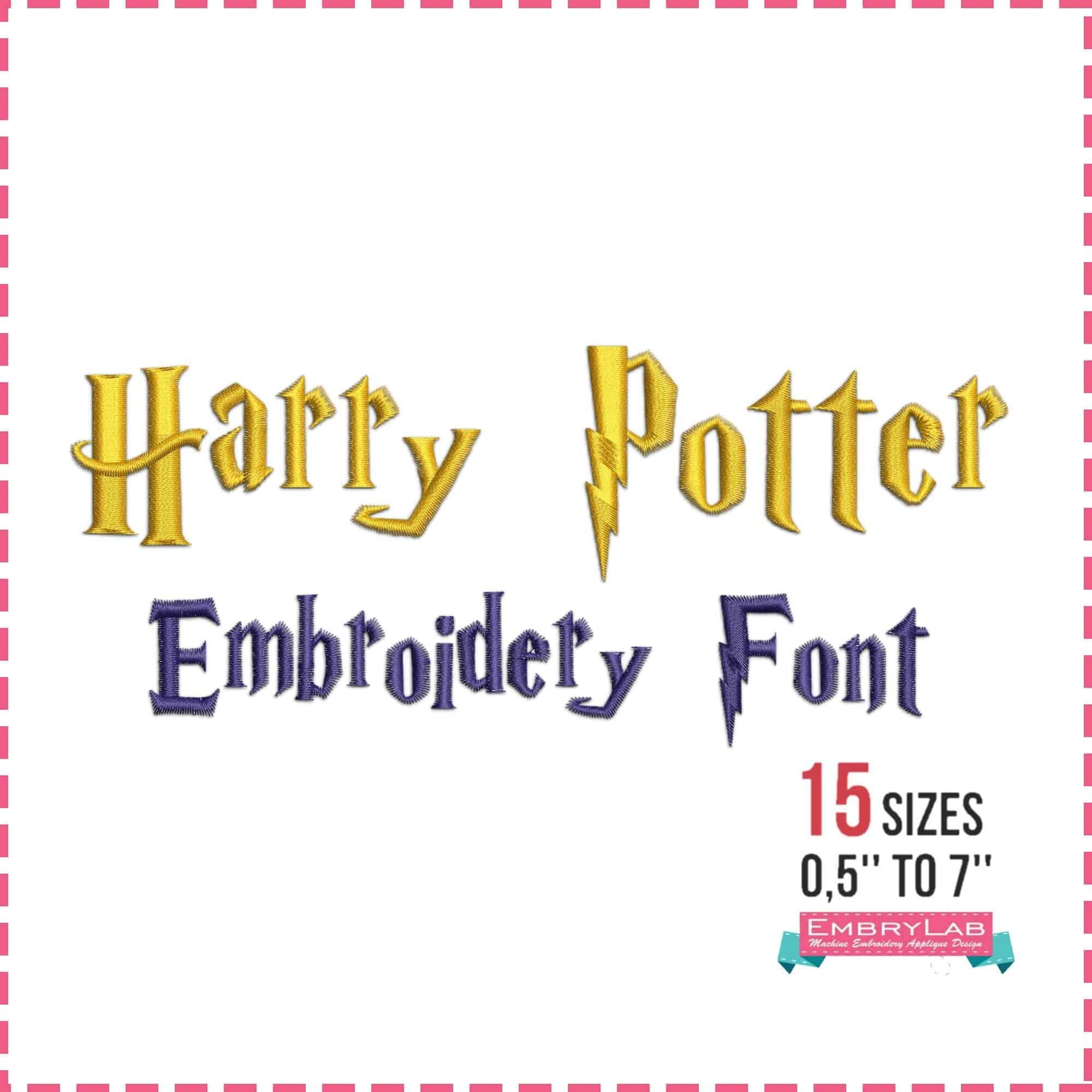 free harry potter embroidery font free harry potter embroidery font