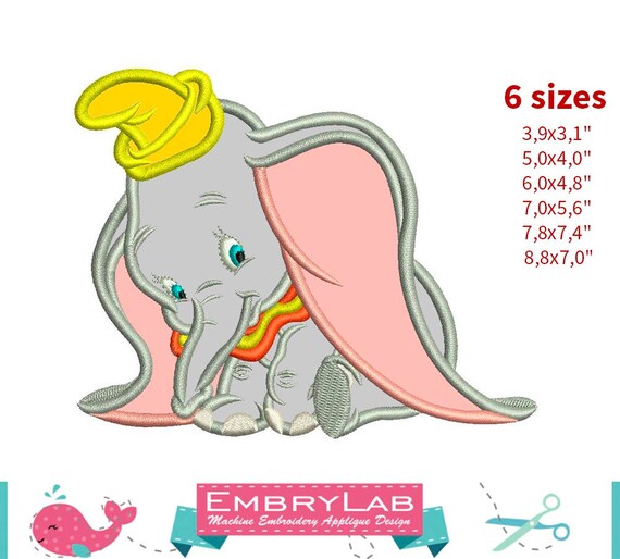Elephant De Bebe Applique Dumbo Conception D Applique De Etsy Elephant De Bebe Applique Dumbo Conception D Applique De Etsy