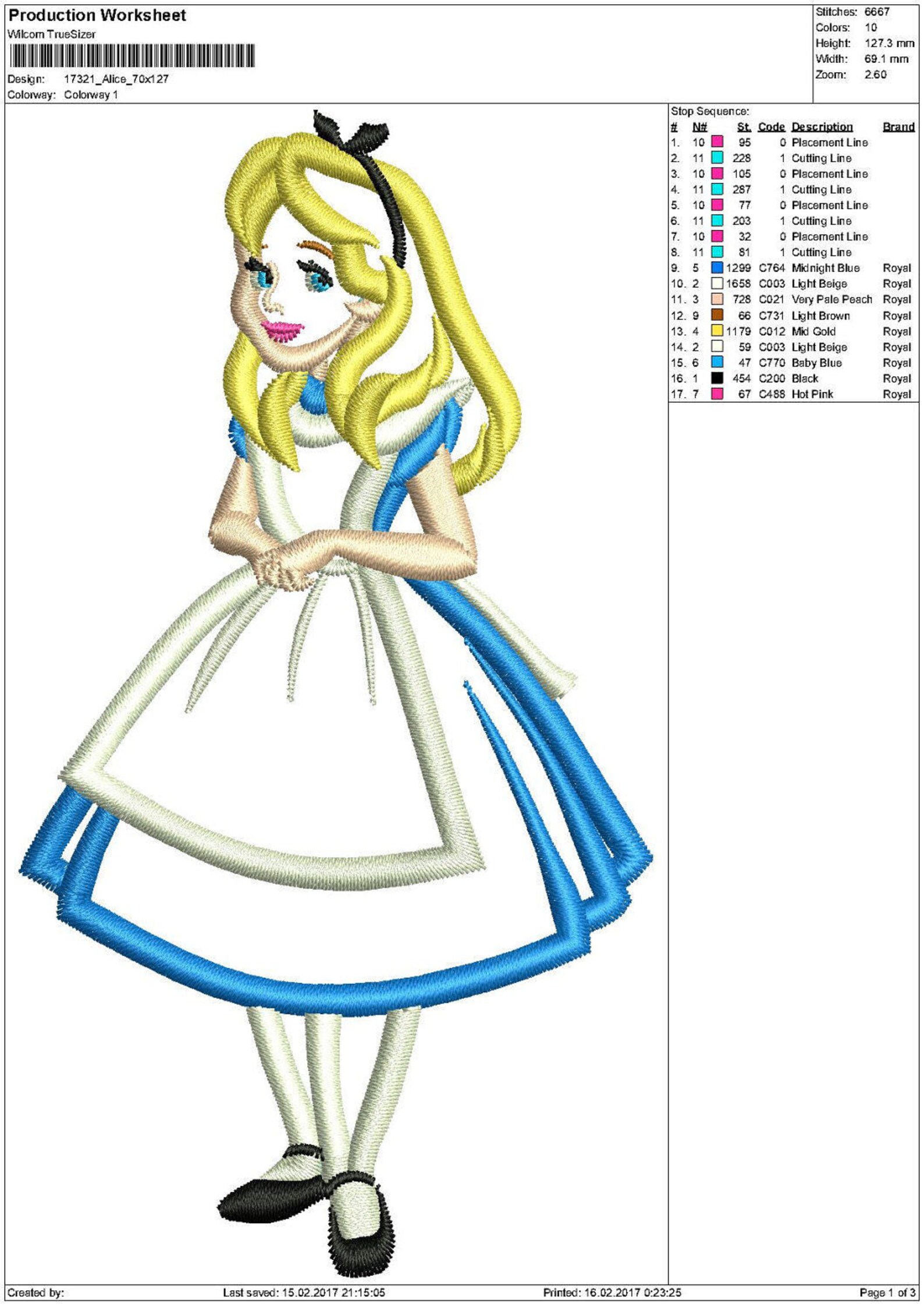 Applique Alice. Alice in Wonderland. Machine Embroidery Etsy