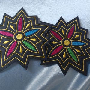 2x Rumi Shoulder Patches Embroidery Golden Cosplay K Pop Demon Hunters