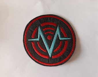 Patch bordado para cosplay do Vox Tech de Hazbin Hotel