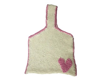 My Heart Bag Knit Pattern, Valentine's Day Knit pattern, Written Instructions, DIY Bag, Knit Bag, Project Bag, knitted bags