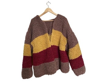 Borum Coat Knitting Pattern, Knit Cardigan Pattern, Beginner Friendly Knit Pattern, Chunky Knits