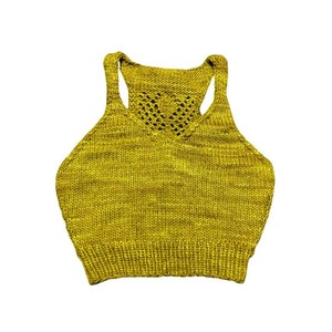 Falling For You Top KNITTING PATTERN, knit Halter Top, knit tank top, summer top, crop top, knit top for women, knitting pattern for women image 3