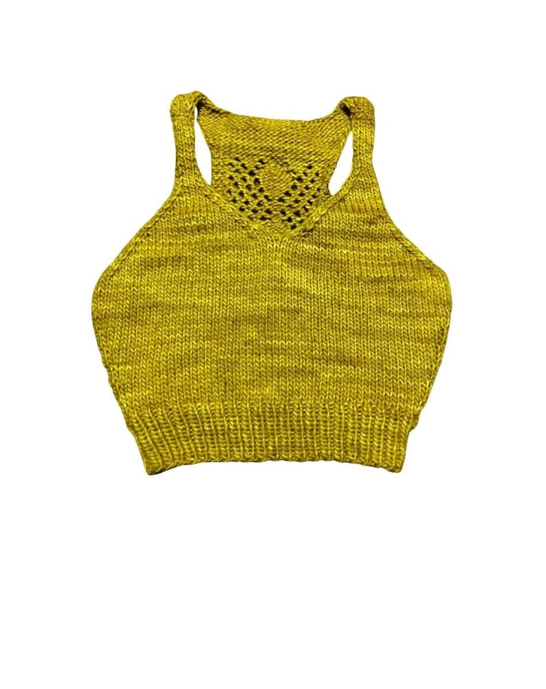 Falling For You Top KNITTING PATTERN, knit Halter Top, knit tank top, summer top, crop top, knit top for women, knitting pattern for women image 3