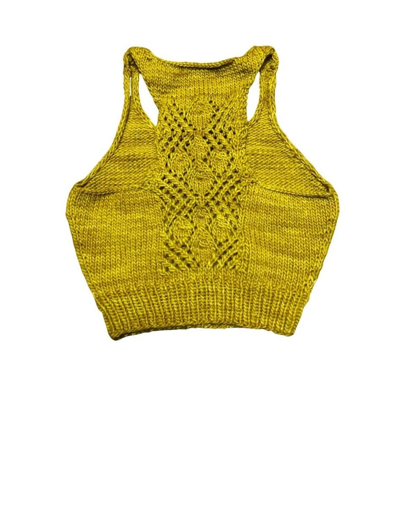 Falling For You Top KNITTING PATTERN, knit Halter Top, knit tank top, summer top, crop top, knit top for women, knitting pattern for women image 2