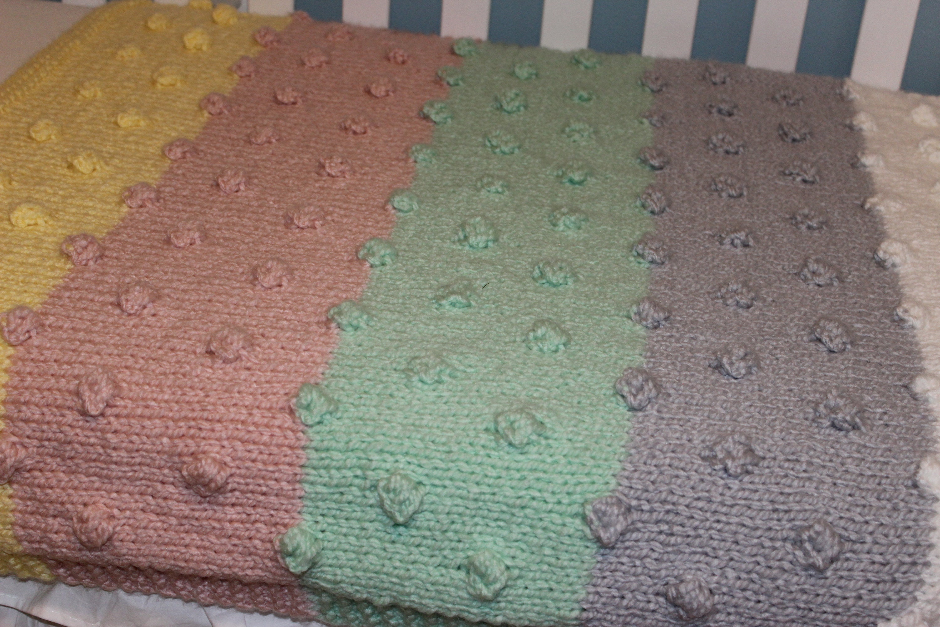 Bobbles Baby Blanket knitting PATTERN Knitting pattern for Etsy