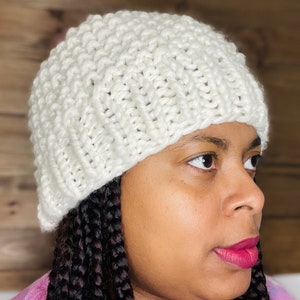 KNITTING PATTERN, Lisa Beanie Knit Pattern, Knit Beanie, Knit this exact beanie using this knitting pattern