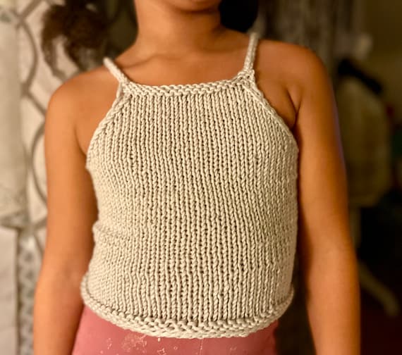 Aria Tank Top KNITTING PATTERN, Kids Knitting Pattern, Crop Aria Tank Top KNITTING PATTERN, Kids Knitting Pattern, Crop