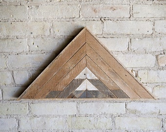 Reclaimed Wood Wall Art | Wood Wall Art | Reclaimed Wood | Wood Art | Rustic Geometric | Wood Decor | Handmade | Mountain Art Triangle Wood