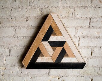 Reclaimed Wood Wall Art | Wood Wall Art  | Reclaimed Wood | Wood Art | Rustic Geometric| Wood Decor | Wood Wall Decor| Penrose | Farmhouse