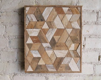 Wood Wall Art | Wood Art  | Reclaimed Wood | Wall Art | Wood Decor | Rustic | Geometric| Wall Decor | Handmade | Diamond | Modern Home Decor