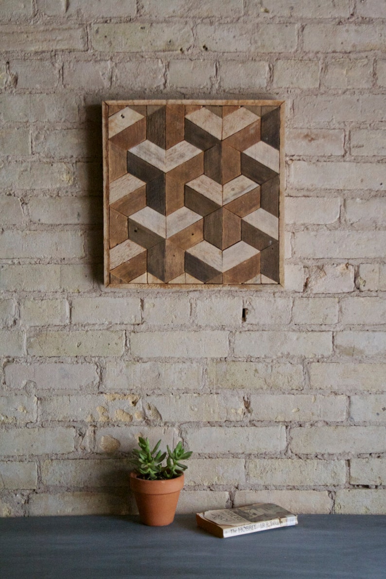 Reclaimed Wood Wall Art Wood Wall Art Wood Decor Geometric Wood Art Wood Wall Decor Modern Wood Art Wood Wall Decor Wood Art image 7