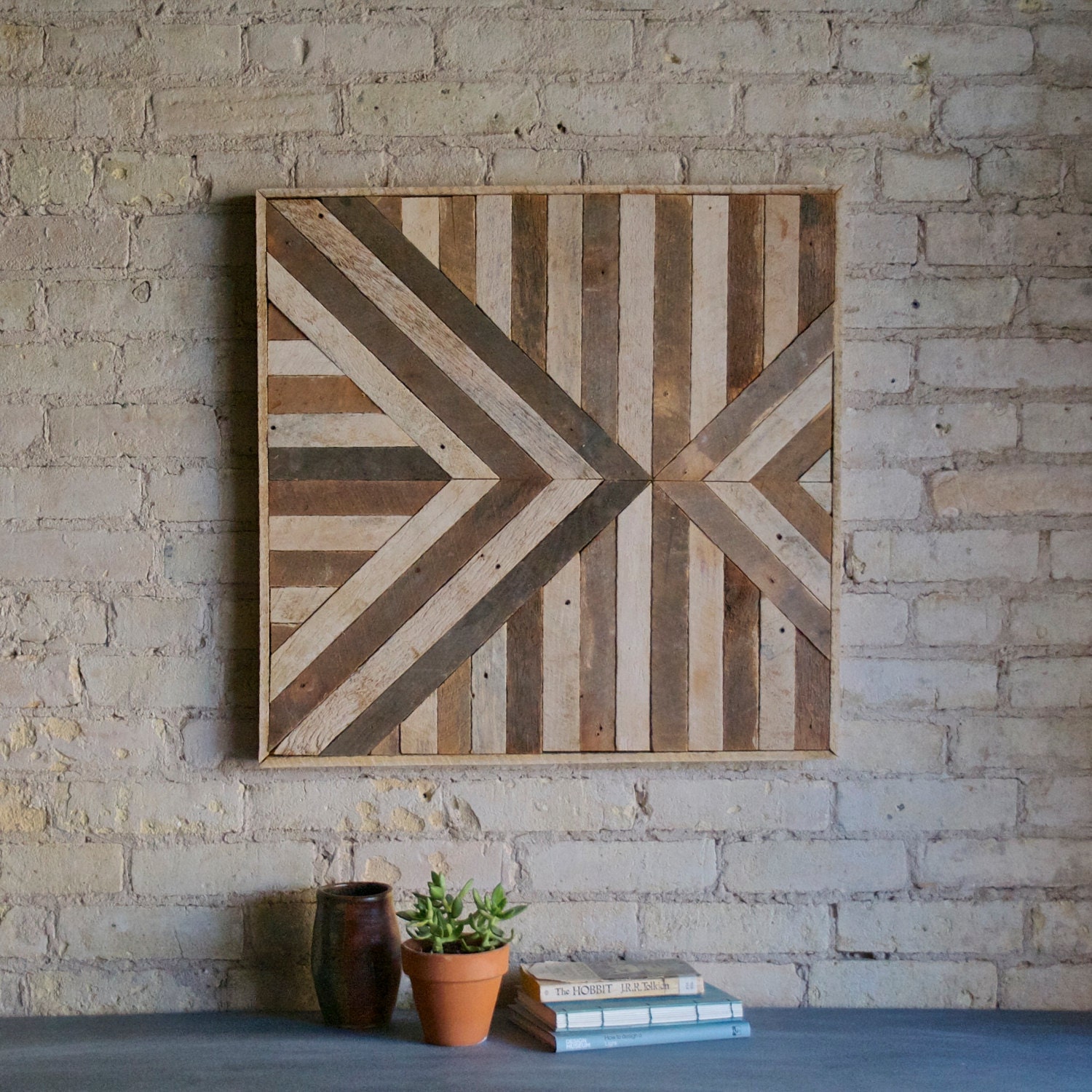 Reclaimed Wood Wall Art Wood Wall Art Geometric Wall Art Wood