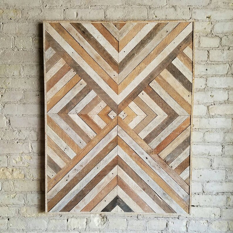 Reclaimed Wood Wall Art Decor Twin Headboard Image 0
