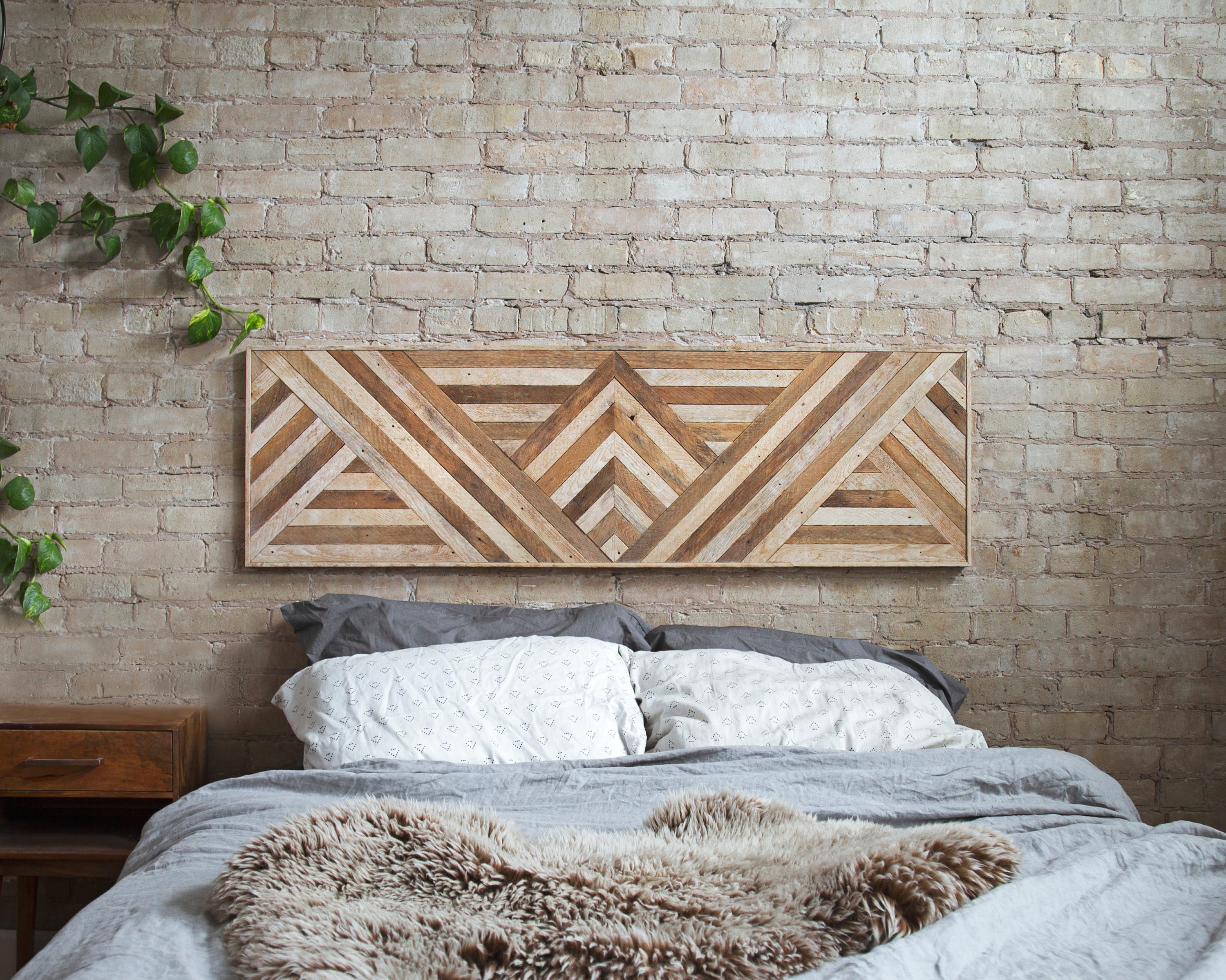 Recycled sale wood headboard