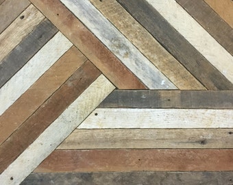 Reclaimed Wood Wall Art, Decor, Lath, Pattern, Geometric, 19 x 19 Black Friday Sale