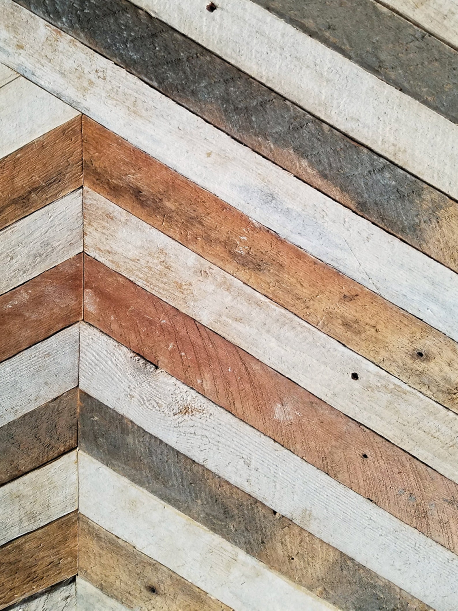 Reclaimed Wood Wall Art Wall Decor Abstract Chevron - Etsy