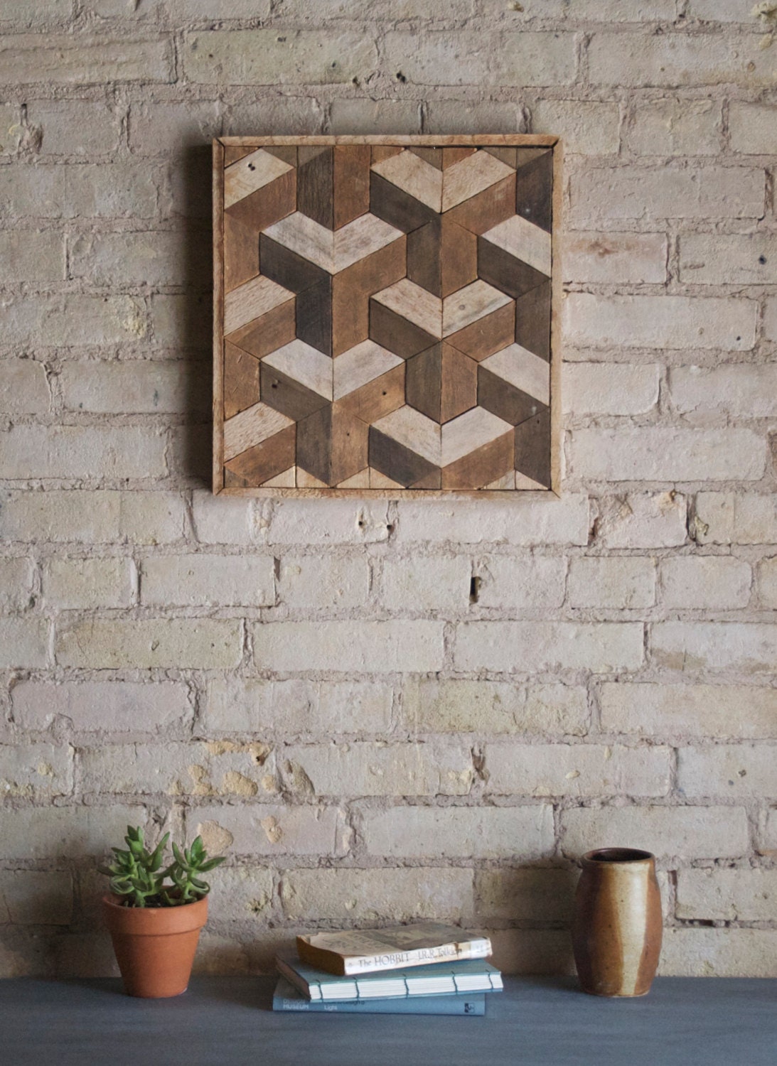 Reclaimed Wood Wall Art | Wood Wall Art | Wood Decor | Geometric Wood