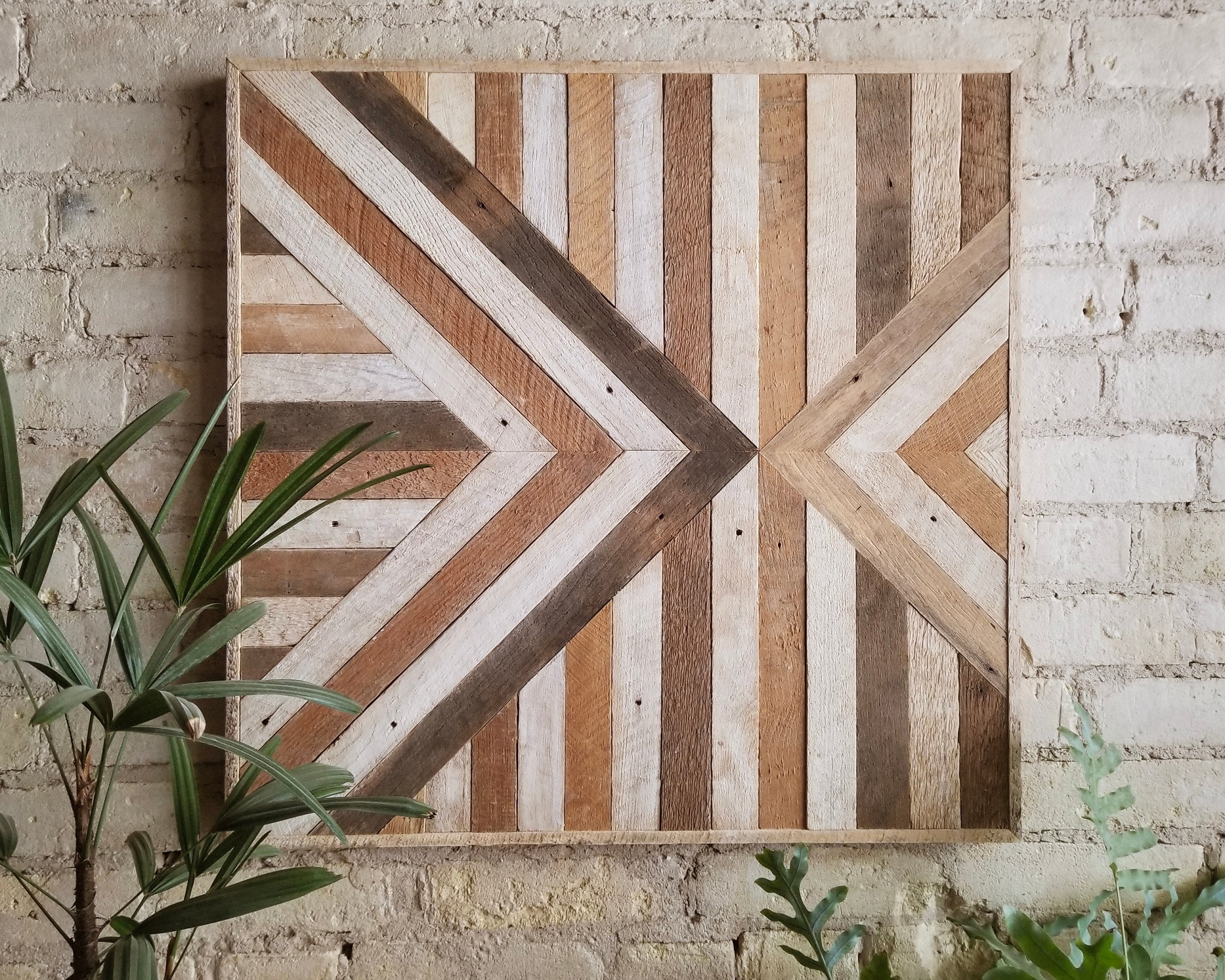 Reclaimed Wood Wall Art Wood Wall Art Geometric Wall Art Wood