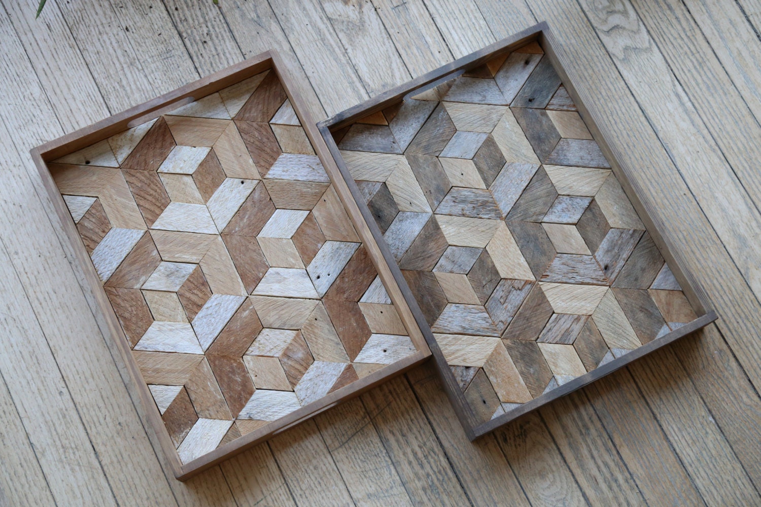 Wood Serving Tray Wood Tray Reclaimed Wood Decorative Tray