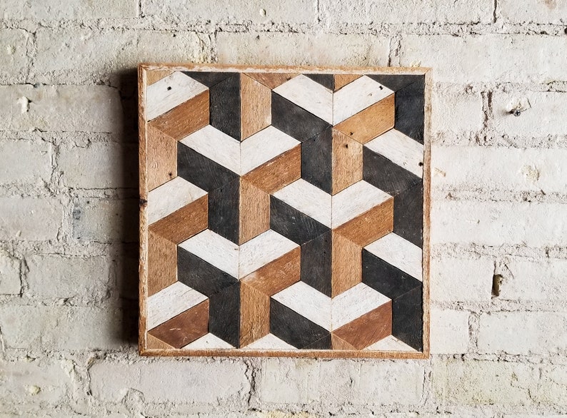 Reclaimed Wood Wall Art Wood Wall Art Wood Decor Geometric Wood Art Wood Wall Decor Modern Wood Art Wood Wall Decor Wood Art image 4