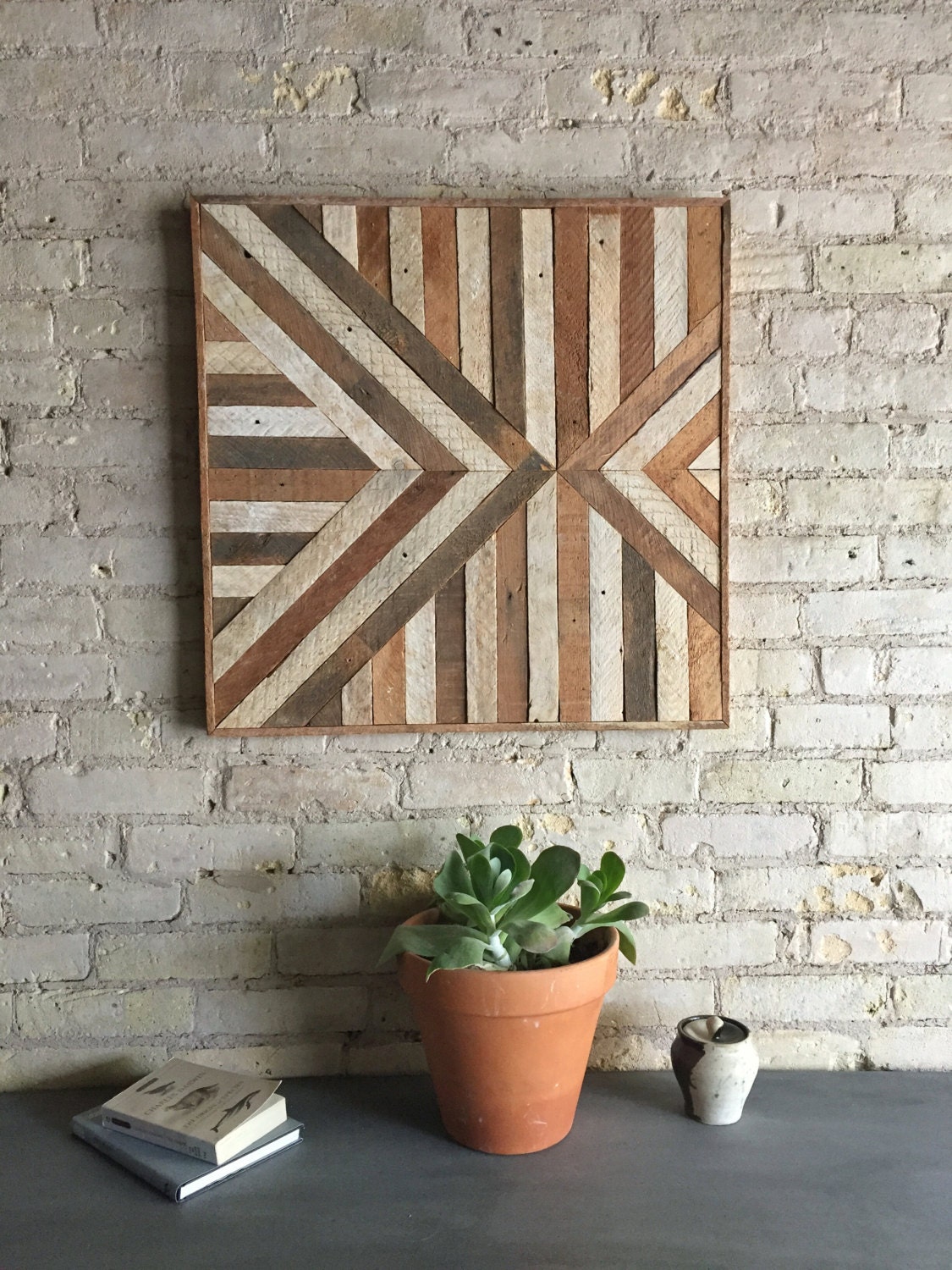 Reclaimed Wood Wall Art Wood Wall Art Geometric Wall Art Wood