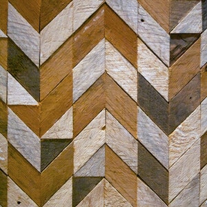 Reclaimed Wood Wall Art, Lath, Pattern, Chevron Black Friday Sale image 5