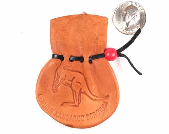 Kangaroo Scrotum Bag  White Elephant Gift  Small with NO Stamp #627