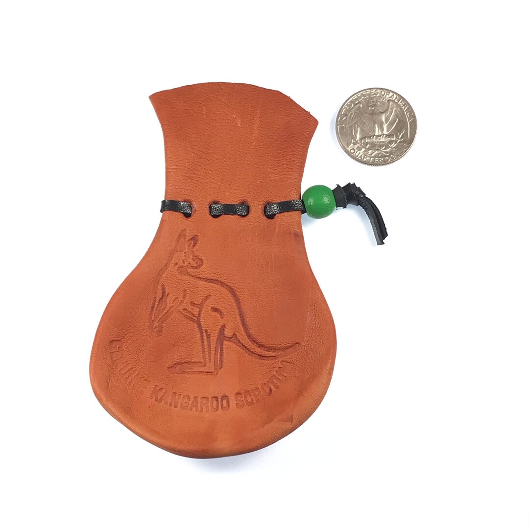 Kangaroo Scrotum Medium Size With Stamp / Oddities / Coin Pouch / Dice Bag / White Elephant Gift