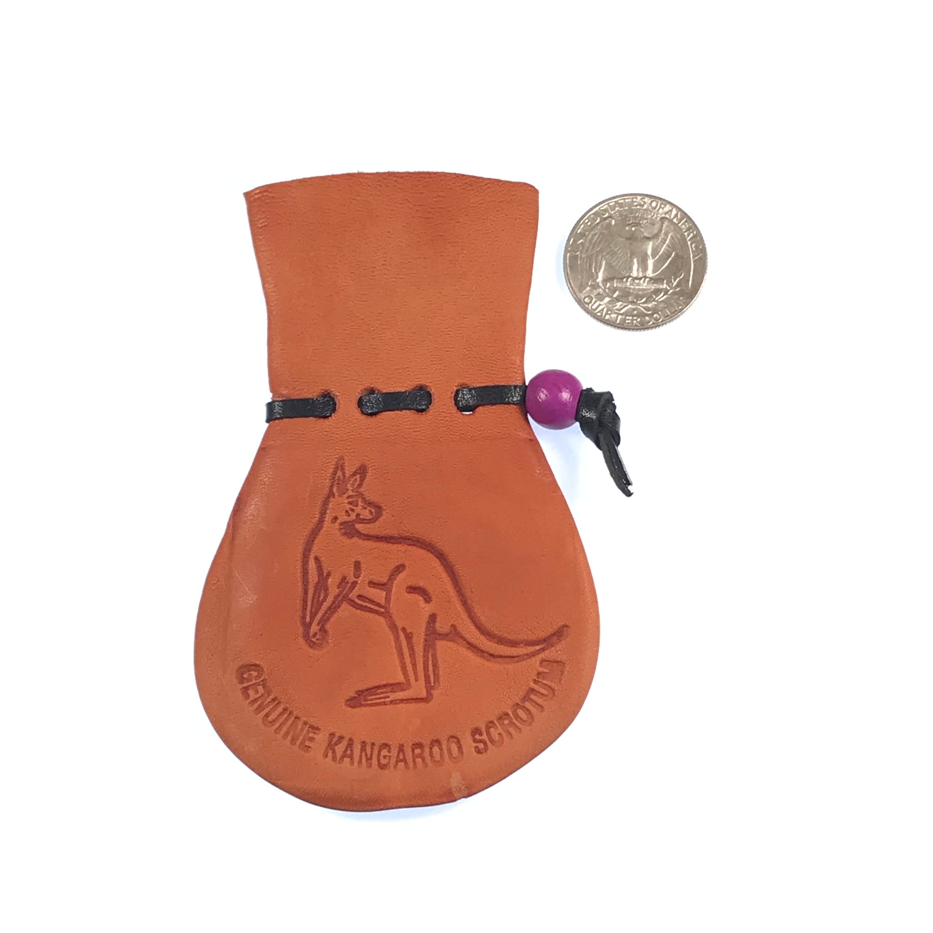 Kangaroo Scrotum Bag Coin Purse Oddities Dice Bag White