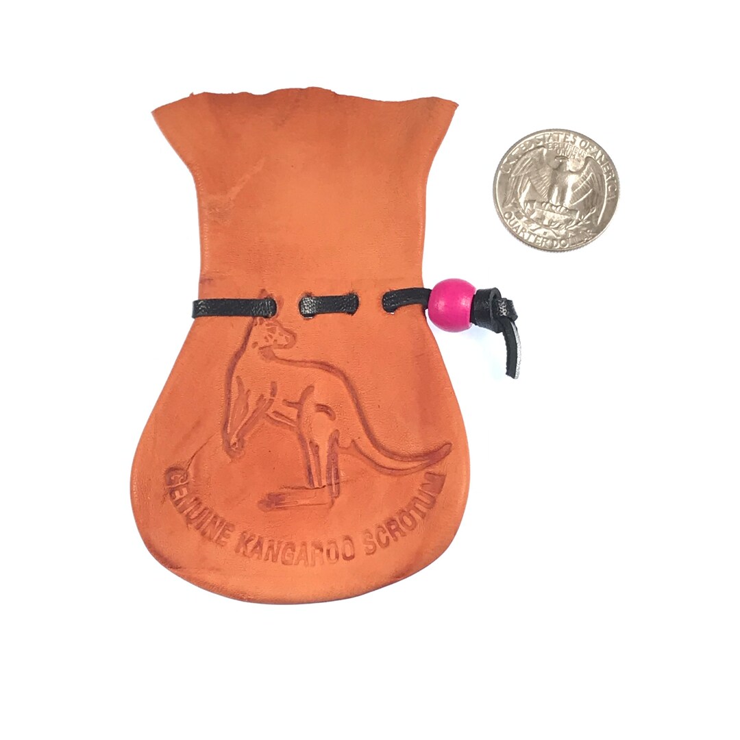 Kangaroo Scrotum Bag / Coin Purse / Oddities / Dice Bag / Etsy