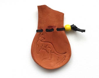 Kangaroo Scrotum Bag / Birthday Gift / Oddities / Small with Stamp #329