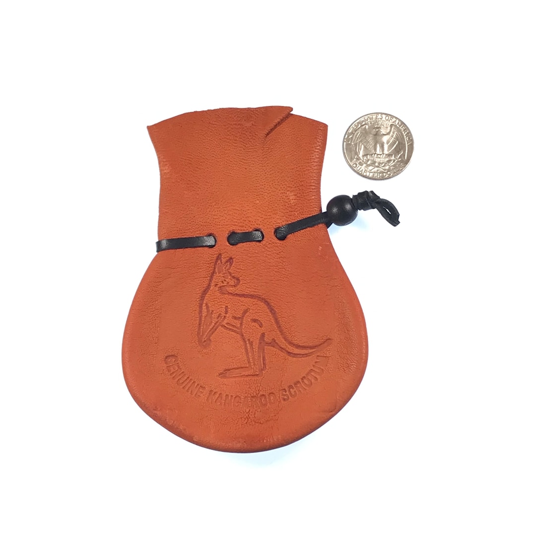 Kangaroo Scrotum Medium Size With Stamp / Oddities / Coin Pouch / Dice Bag / White Elephant Gift