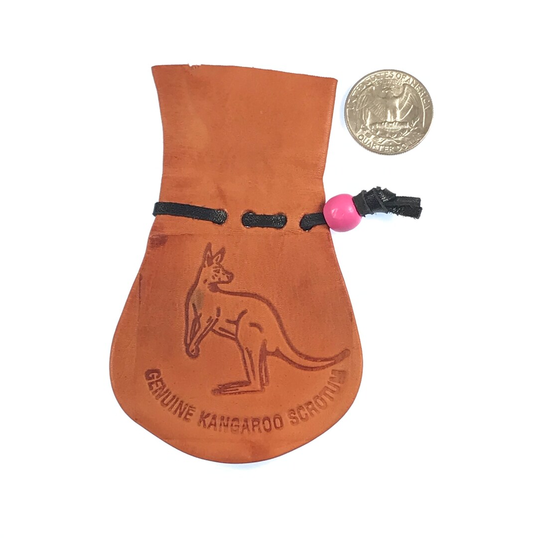Kangaroo Scrotum Bag / Coin Purse / Oddities / Dice Bag / Etsy