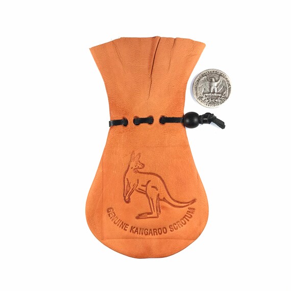 Kangaroo Scrotum Coin Purse / Large With Stamp / Dice Bag / Etsy