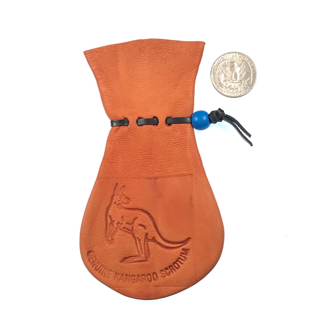 Kangaroo Scrotum Coin Purse / Large With Stamp / Dice Bag / Etsy