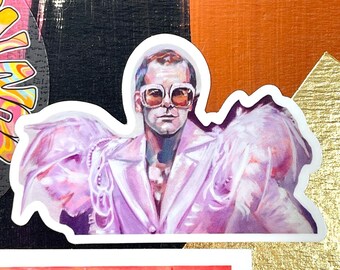 Elton John T-sticker Elton John Goodbye Yellow Brick Road sticker Birthday Gift sticker Mother Father Day For Men Women