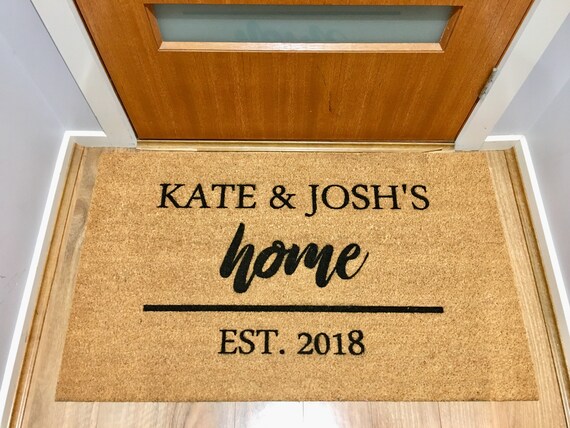 Extra Large 100x60cm Image Personalised Custom Made Coir Front Doormat Housewarming Wedding New Home Gift Free Australia Wide Postage