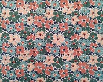 Blue 738A 100/% cotton fabric Nettlefold LIBERTY Winterbourne