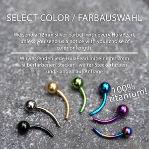 Bauchnabel-Piercing Hula Pearl Black Lava Piercing Schmuckstück aus Glas und Titan Bild 4