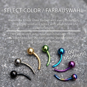 Bauchnabel-Piercing Hula Pearl Hibiscus Swirl Piercing Schmuckstück aus Glas und Titan Bild 4