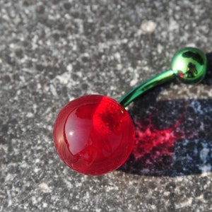 Bauchnabel-Piercing Hula Pearl Aloha Cherry Piercing Schmuckstück aus Glas und Titan Bild 2