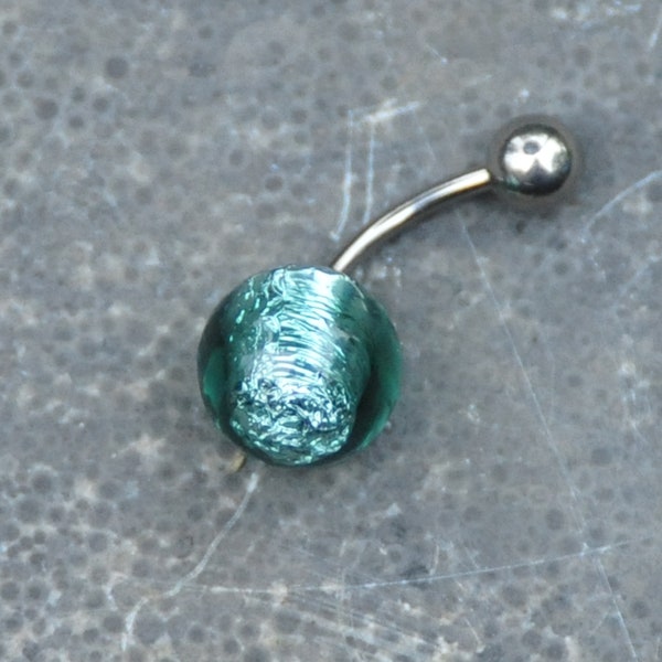 Bauchnabel-Piercing Hula Pearl "Seaweed Wave" - Piercing Schmuckstück aus Glas und Titan