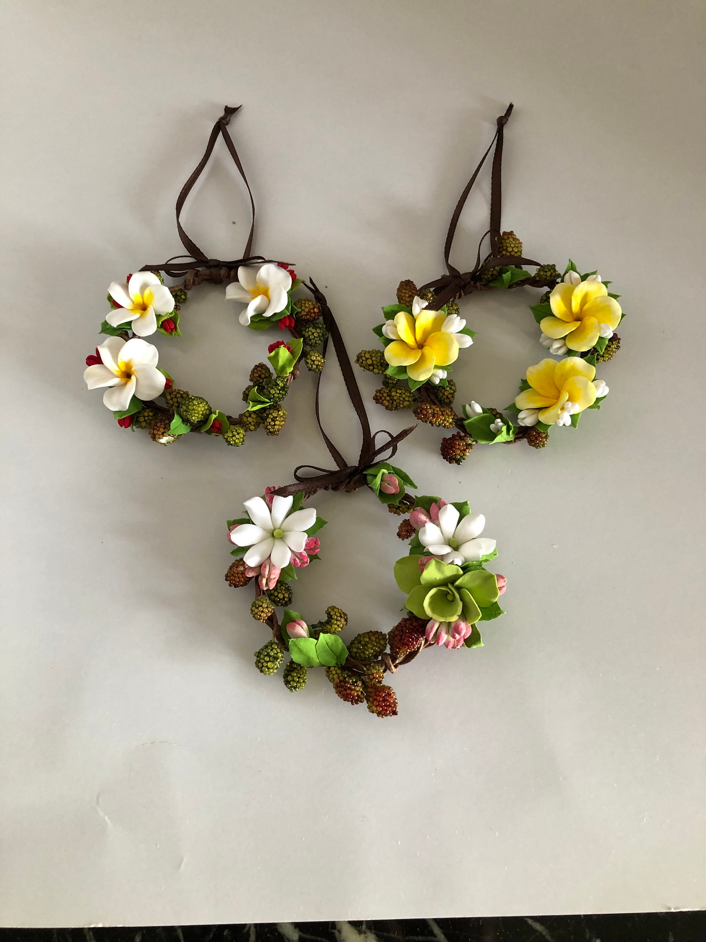 Plumeria Wreath 3 piece set 8. Other flowers include Etsy