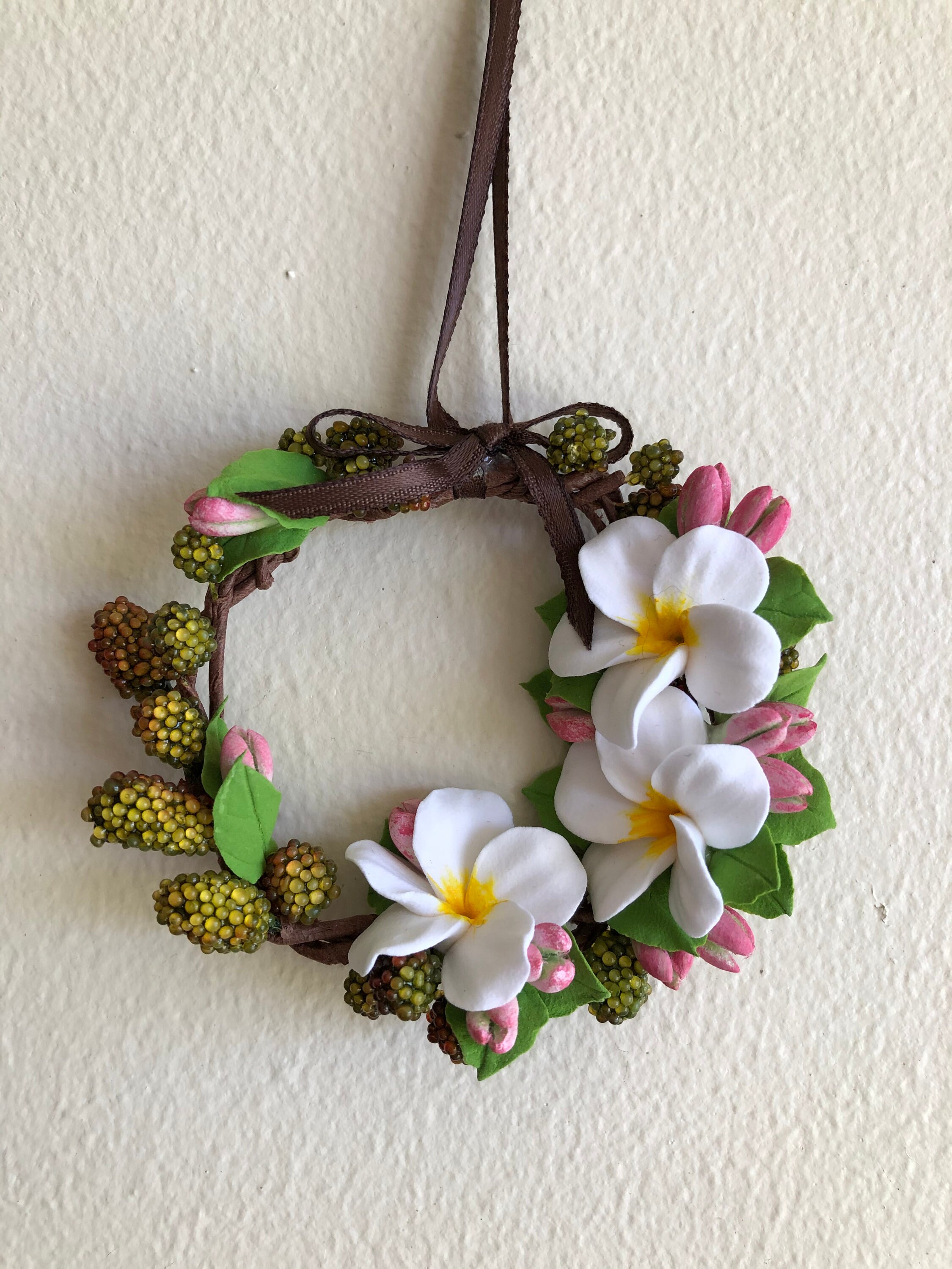 Plumeria Wreath 3 piece set 9. Other flowers include Etsy