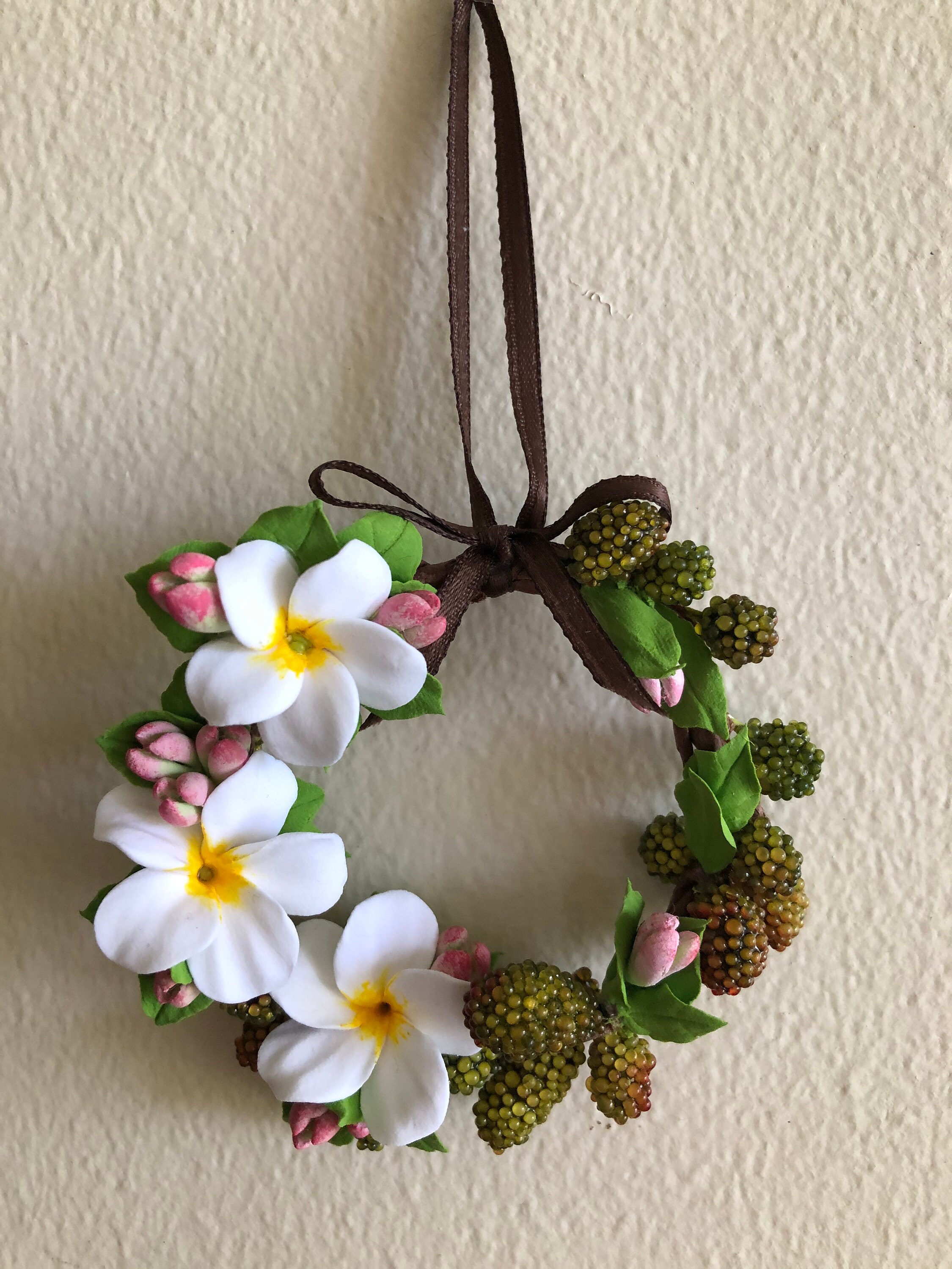 Plumeria Wreath 3 piece set Christmas Tree Ornaments 1. Etsy