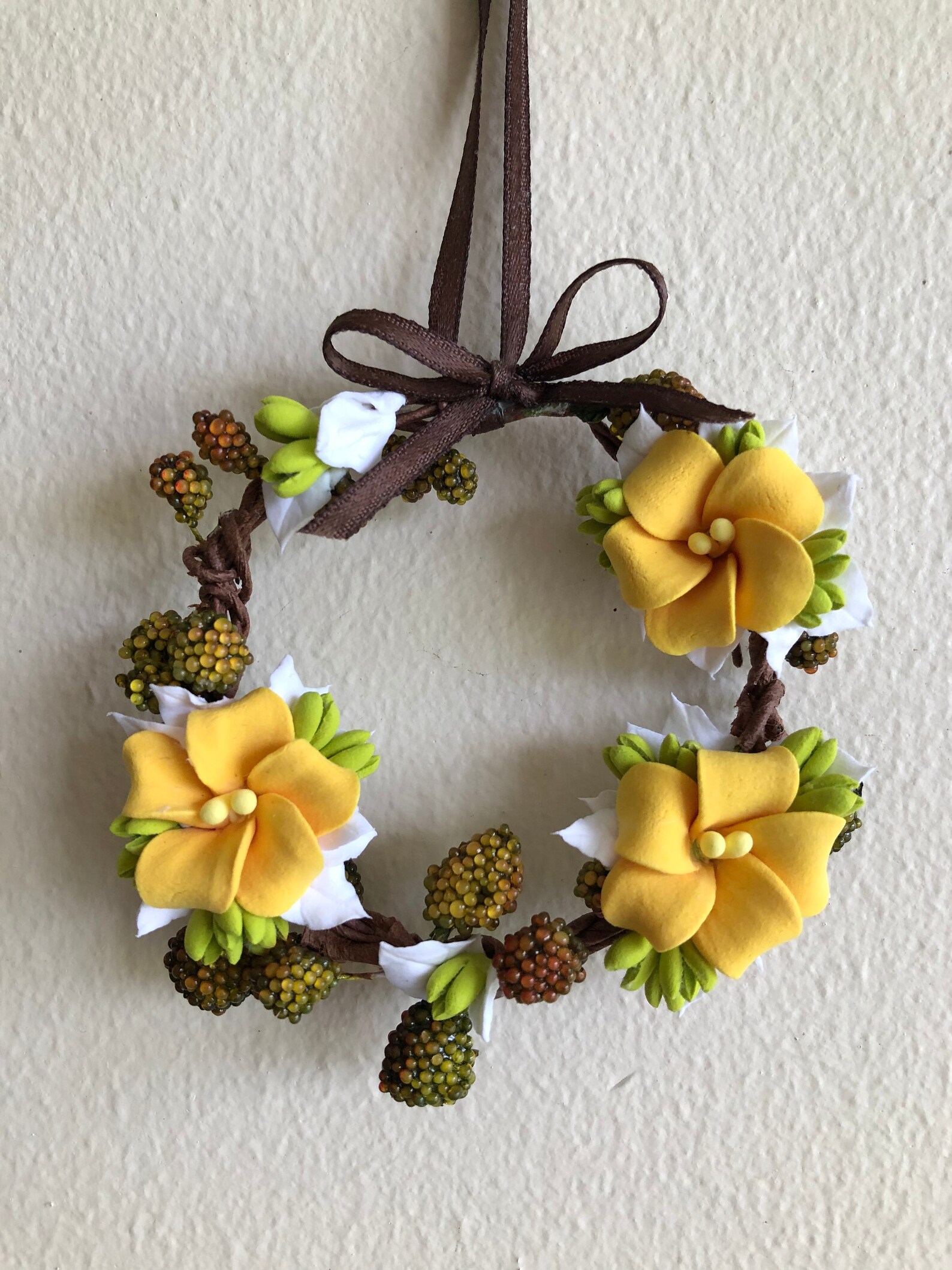 Plumeria Wreath 3 piece set 2. Other flowers include Etsy