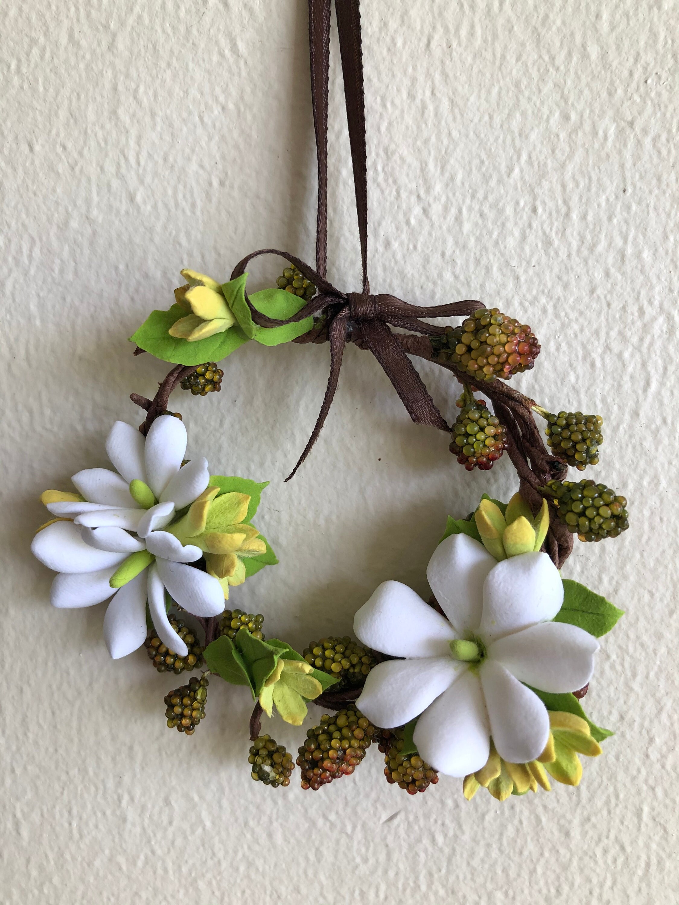 Plumeria Wreath 3 piece set 2. Other flowers include Etsy